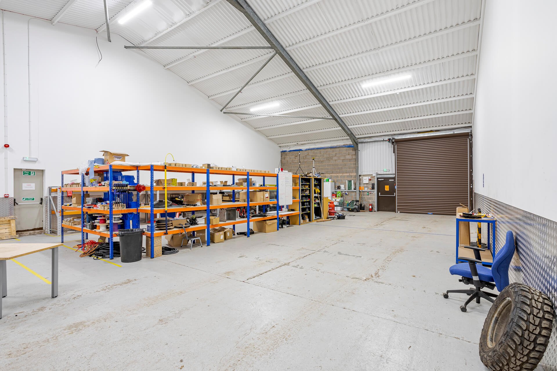 Warehouse Storage with Shelves and Racks